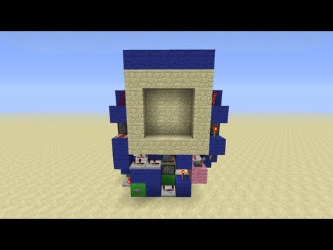CNBMinecraft - Super Compact 3x3 Piston Door [Minecraft Redstone Tutorial] *It's 7x3!