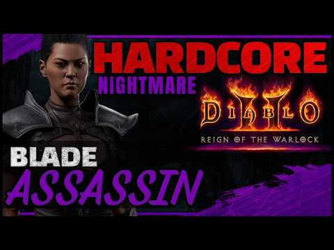 [Nightmare] HARDCORE Blade Assassin Guided Playthrough | Diablo 2 RotW