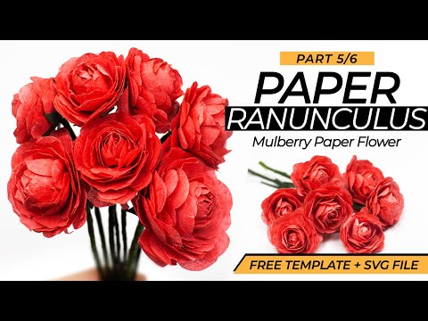 DIY Paper Flowers, How to Make Ranunculus Paper Flowers