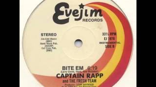 Captain Rapp And The Fresh Team ‎- Bite Em (Instrumental). 1985, Eve Jim Record Corp.