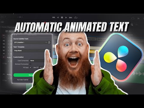 Actual Automatic Animated Subtitles In Davinci Resolve Studio