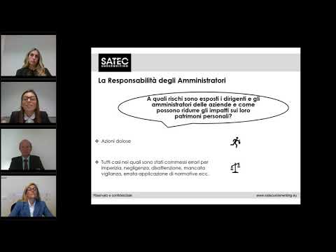 Webinar “La responsabilità dei Vertici Aziendali verso i Rischi Ambientali e i rischi emergenti”