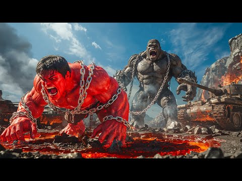 King Kong vs Red Hulk: The Legendary Monster Attack in the Jungle! | DEADLY BATTLE!