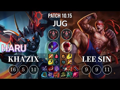 HLE Haru Kha'Zix vs Lee Sin Jungle - KR Patch 10.15