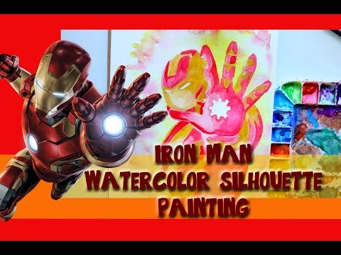 Team IRON MAN? (a Watercolor Silhouette Tutorial inspired by Civil War) - @dramaticparrot