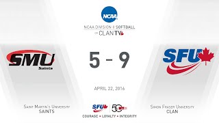 SFU Clan Softball: SFU vs. SMU - April 22, 2016 (Game 2)