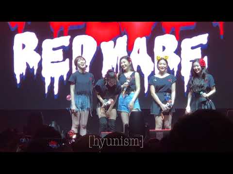 190219 Red Velvet - Toronto REDMARE concert - Encore Talk & Happy Birthday to Wendy #IRENE cut #아이린