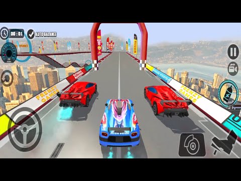Impossible Car Tracks 3D - Blue Car Driving Stunt Simulator Multiplayer Mode Levels 9 to 17 Gameplay