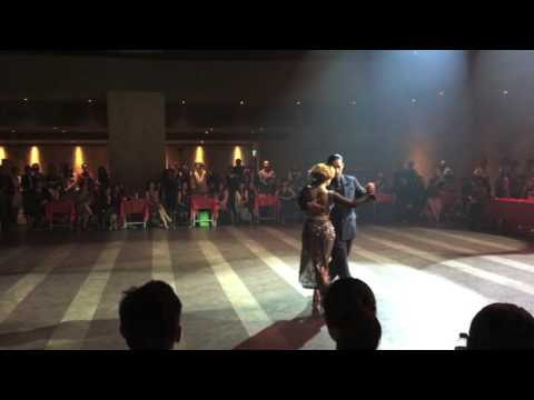  Analía Carreño  and  Luis Ramírez  are  dancing  to  "  Quejas de Bandoneon  "  by  Forever Tango  at  Taipei Tango Festival  in  2016