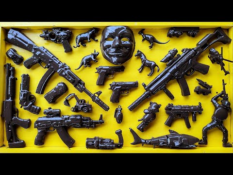 Cleans Hacker Weapon Box! Explosives and Dangerous Toy Guns - Sharp Karambit Knives Box of Toy Guns