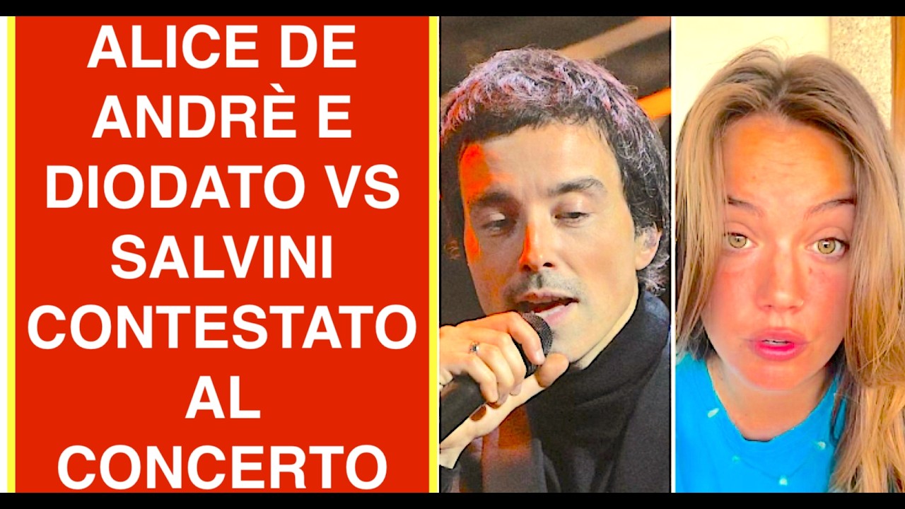 ALICE DE ANDRÈ E DIODATO VS SALVINI CONTESTATO AL CONCERTO PER DE ANDRÈ