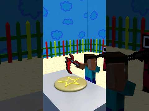Close Your Eyes And Play Minecraft Animation #shorts