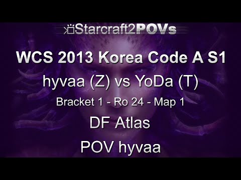 SC2 HotS - WCS 2013 KR Code A S1 - hyvaa vs YoDa - B1 Ro24 - Map 1 - Atlas - hyvaa