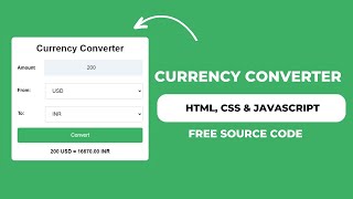 HTML Currency Converter