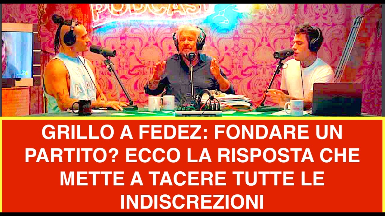 GRILLO A FEDEZ: FONDARE UN PARTITO? ECCO LA RISPOSTA CHE METTE A TACERE TUTTE LE INDISCREZIONI