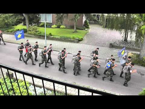 Kosovo military in the 4days marches 2012 in Wijchen the Netherlands
