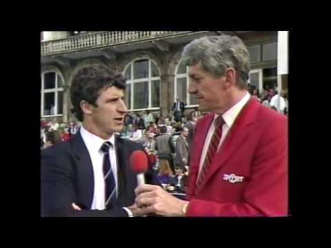 Peter Landy interviews Wayne Schimmelbusch - Half Time Courage Cup 1986