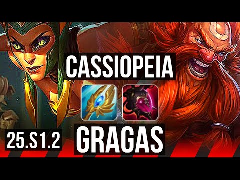 CASSIOPEIA vs GRAGAS (TOP) | 600+ games | KR Diamond | 25.S1.2
