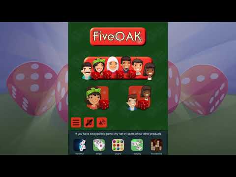 FiveOAK, yatzy dice game. video