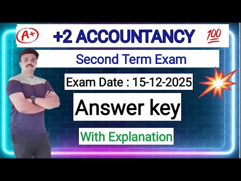 Plus Two Accountancy/Second Term Exam Question paper with  Answer key 2025