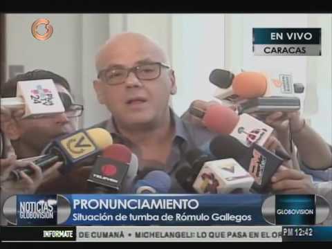 Rodríguez: Profanación a Rómulo Gallegos es una "patraña" de la oposición