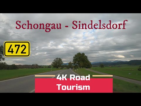 Driving Germany: B472 Schongau - Sindelsdorf (A95) - 4K autumn drive through nice prealpine scenery