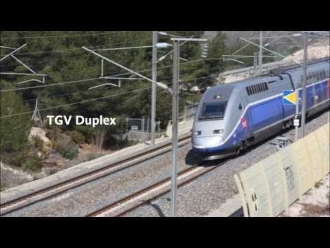 Circulation TGV actuelle sur la LGV Méditerranée à Ventabren.
