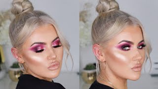 GLAM PINK MAKEUP &amp; HAIR TUTORIAL | JAMIE GENEVIEVE