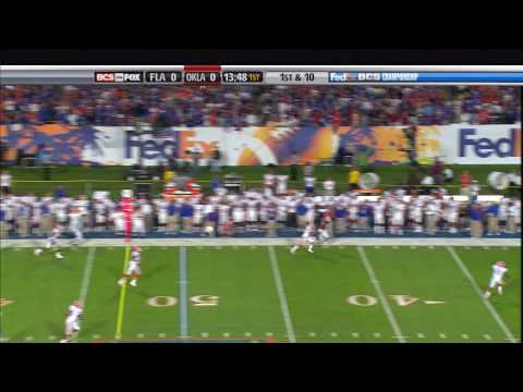 BCS Championship 2009 - Major Wright Hits Manny Johnson