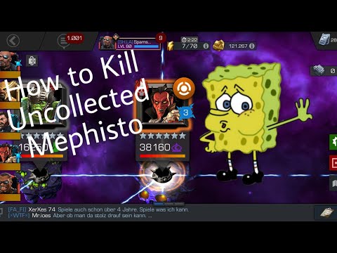 Wie besiegt man Uncollected Mephisto im Guillotine 2099 Event | Marvel Sturm der Superhelden