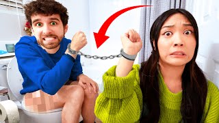 HANDCUFFED to My GIRLFRIEND for 24 HOURS CHALLENGE
