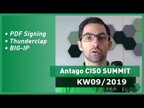 CISO Summit: KW 09 2019 - PDF-Signaturen, Thunderclap und BIG-IP