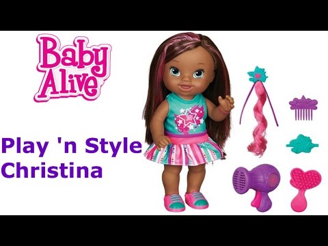 BABY ALIVE [unboxing] Play 'N Style Christina💕 Video