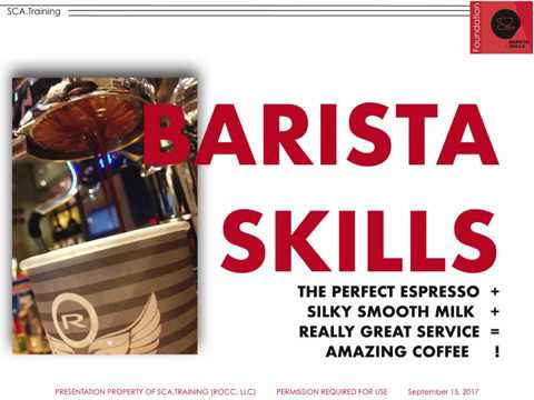 SCA Barista Foundation Module - Part 1 - Sharing my old PowerPoint slides with content explanations
