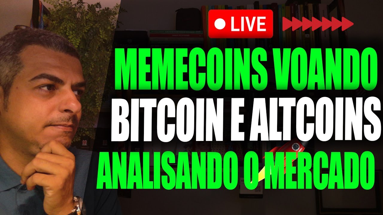 BITCOIN AO VIVO - A TENDÊNCIA MUDOU? MEMECOINS VOANDO EM 3 DIAS - Bitcoin Altcoins e ETFs