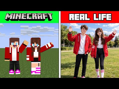 Minecraft Dangerous Mobs and Characters vs Real Life!