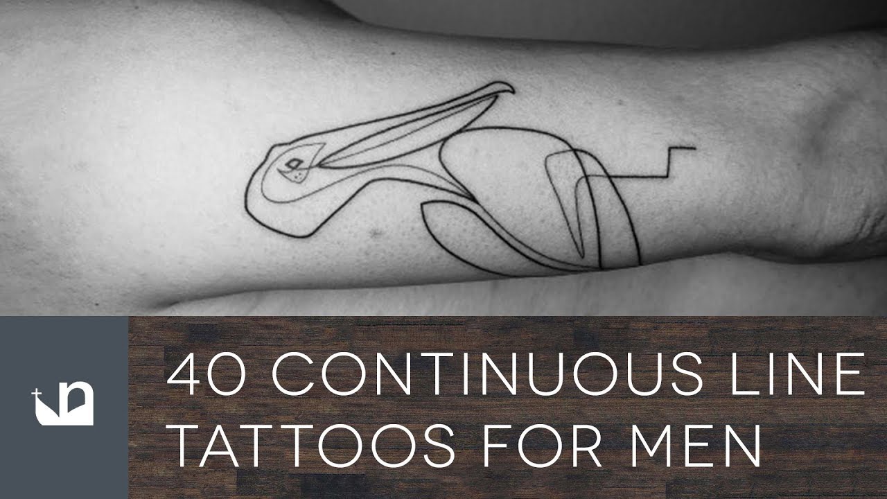 40 Continuous Line Tattoos For Men