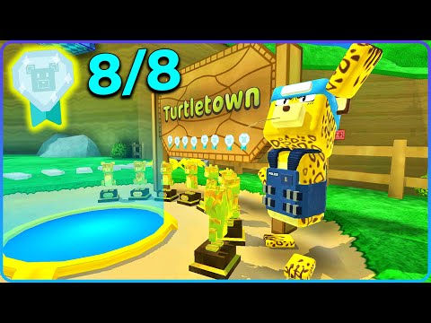 All 8 Diamond Medals in Turtle Town Speedrun Super Bear Adventure Gameplay Walkthrough