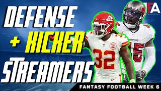 Week 6 Streaming Options: DST & Kickers | 2023 Fantasy Football