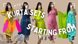 Myntra Kurta Set Haul starting with 339/- | Style with Koko  💕