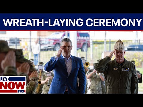 Video | Secretary Pete Hegseth participates in wreath laying ceremony | LiveNOW from FOX