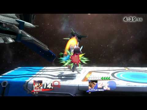 Smash Wii U Mario vs Little Mac
