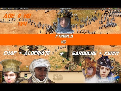 AoE II - 1 vs 4 - Pyrorca vs Sardoche, Alderiate, Kenny & Chap