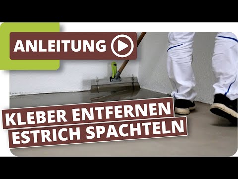 Teppichkleber entfernen, Estrich spachteln und Fliesen verlegen