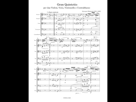 Giovanni Bottesini – Gran Quintetto per due Violini, Viola, Violoncello e Contrabasso
