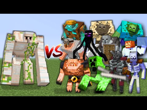 Mutant Iron Golem vs All Mutant Mobs in Minecraft