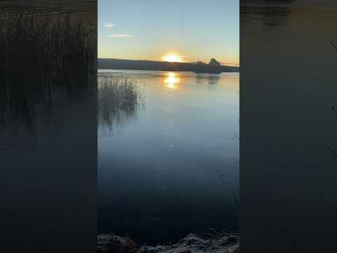 Orsa lake sunrise view cozy autumn ambience relaxing ASMR sounds for study or sleep