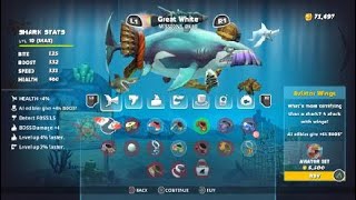 Hungry Shark World PS4 Pt20 Great White|16/20 Fossils For Spike and Map Unlocking South China Sea