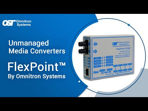 Flexpoint™ Media converters by Omnitron Systems – Copper, Fiber and Coax Conversion