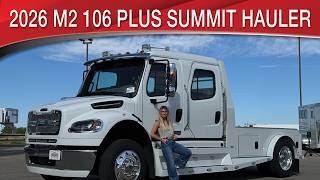 A preview image of the linked video showcasing 2024 Freightliner M2 106 Plus Summit Hauler